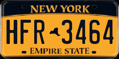 NY license plate HFR3464