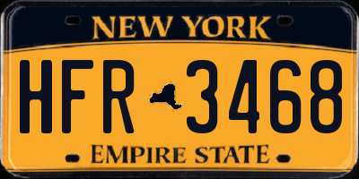 NY license plate HFR3468