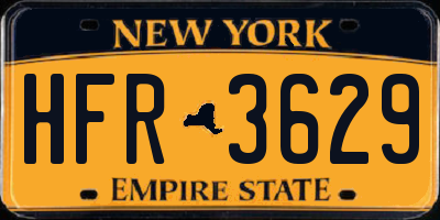 NY license plate HFR3629