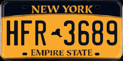 NY license plate HFR3689