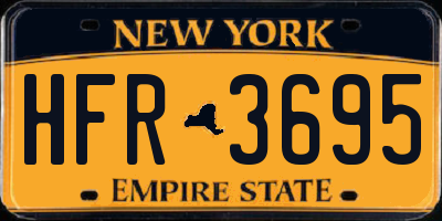 NY license plate HFR3695