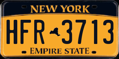 NY license plate HFR3713