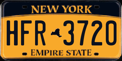 NY license plate HFR3720