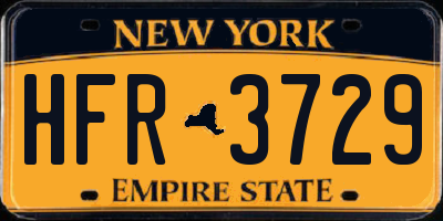 NY license plate HFR3729