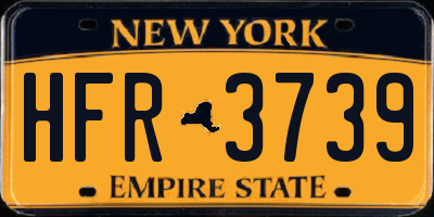 NY license plate HFR3739