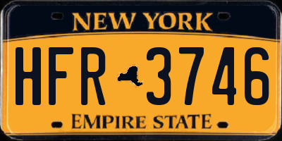 NY license plate HFR3746
