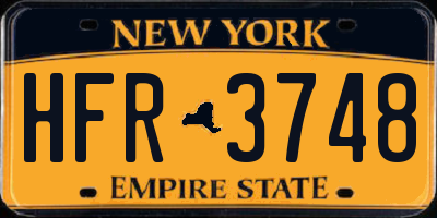NY license plate HFR3748