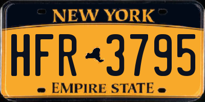 NY license plate HFR3795