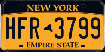 NY license plate HFR3799