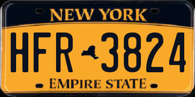 NY license plate HFR3824