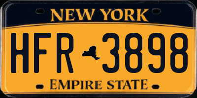 NY license plate HFR3898