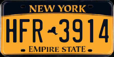 NY license plate HFR3914