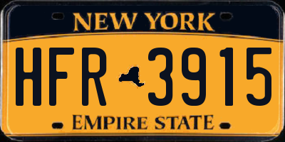 NY license plate HFR3915