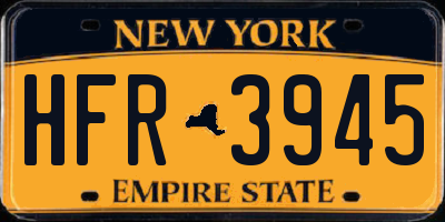 NY license plate HFR3945