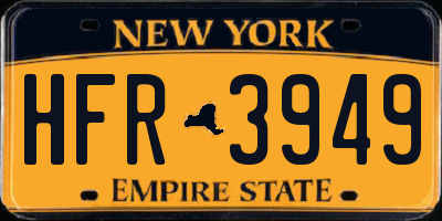 NY license plate HFR3949