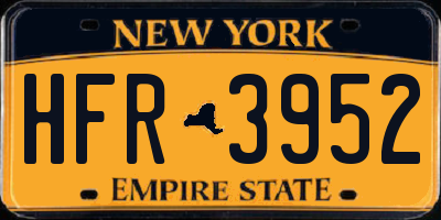 NY license plate HFR3952