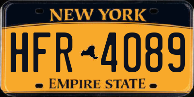 NY license plate HFR4089