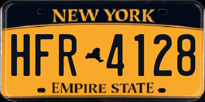 NY license plate HFR4128