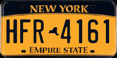 NY license plate HFR4161