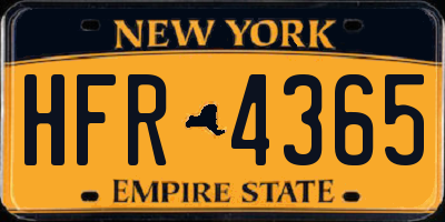 NY license plate HFR4365