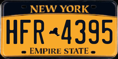 NY license plate HFR4395