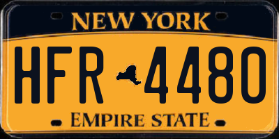 NY license plate HFR4480