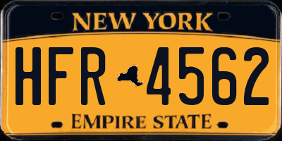 NY license plate HFR4562