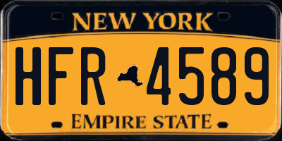 NY license plate HFR4589