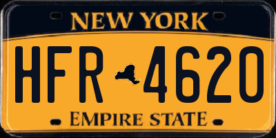 NY license plate HFR4620