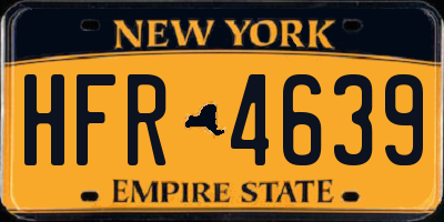 NY license plate HFR4639