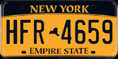NY license plate HFR4659