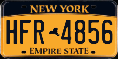 NY license plate HFR4856