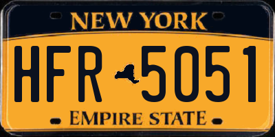 NY license plate HFR5051