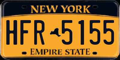 NY license plate HFR5155