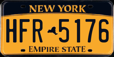 NY license plate HFR5176