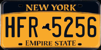 NY license plate HFR5256
