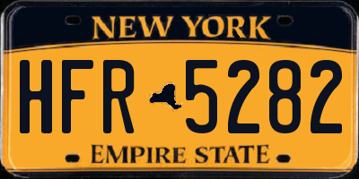 NY license plate HFR5282