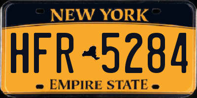 NY license plate HFR5284