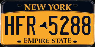 NY license plate HFR5288