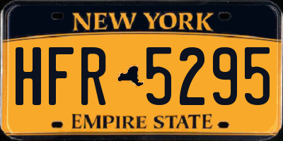 NY license plate HFR5295
