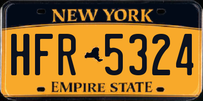 NY license plate HFR5324