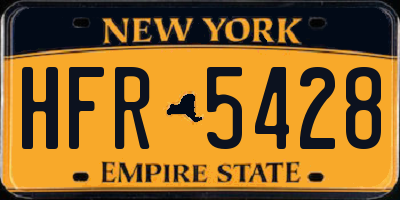 NY license plate HFR5428
