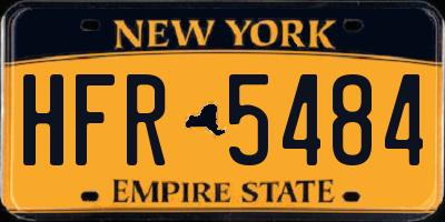 NY license plate HFR5484
