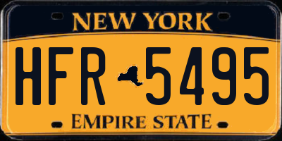 NY license plate HFR5495