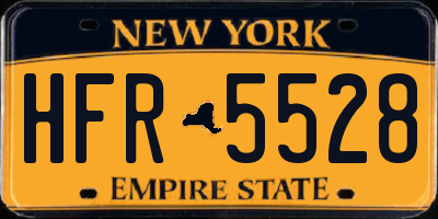 NY license plate HFR5528