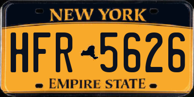 NY license plate HFR5626