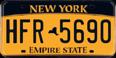 NY license plate HFR5690