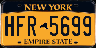NY license plate HFR5699
