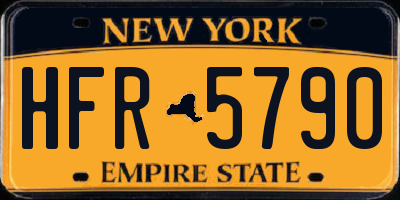 NY license plate HFR5790