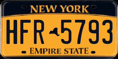 NY license plate HFR5793